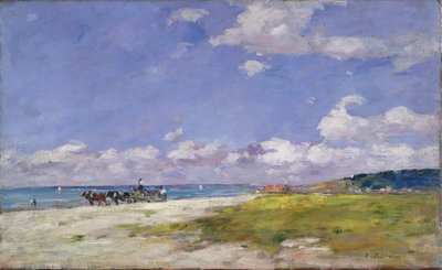 Stranden ved Trouville, ca. 1887-96 av Eugene Louis Boudin