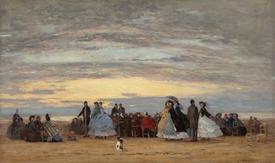 Stranden ved Villerville av Eugene Louis Boudin