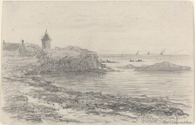 Kysten ved Concarneau, midten av slutten av 1800-tallet. av Eugene Louis Boudin