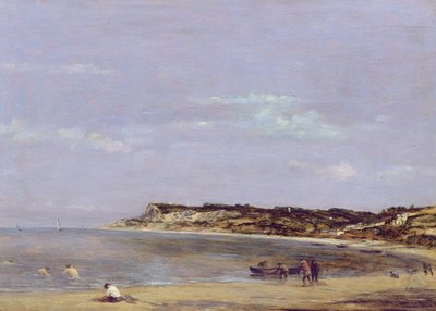 Kysten ved La Heve, 1856 av Eugene Louis Boudin