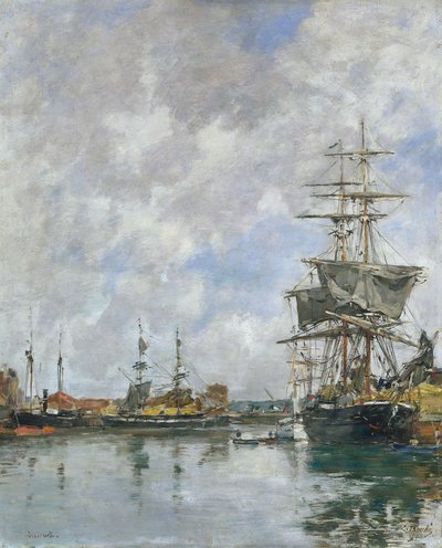 Dokken i Deauville, 1891 av Eugene Louis Boudin