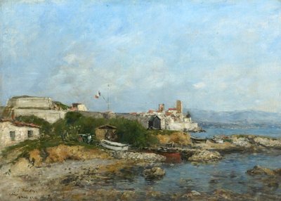Festningsverkene i Antibes, Frankrike, 1893 av Eugene Louis Boudin