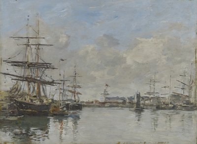 Havnen i Le Havre, ca. 1885-90 av Eugene Louis Boudin