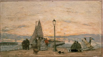 The Jetty at Trouville: Sunset, 1862 av Eugene Louis Boudin
