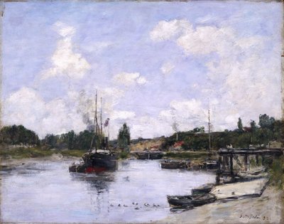 Havnen, Saint-Valéry-sur-Somme, 1892 av Eugene Louis Boudin