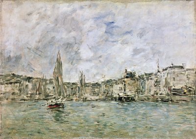 Havnen i Honfleur, 1896 av Eugene Louis Boudin
