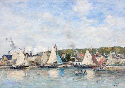 Havnen i Trouville, 1893. av Eugene Louis Boudin