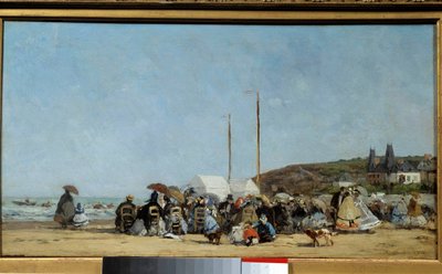 Trouville-stranden av Eugene Louis Boudin