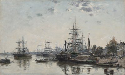 Utsikt over Bordeaux, fra Quai des Chartrons, 1874. av Eugene Louis Boudin