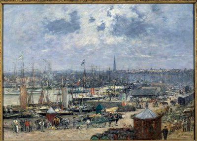 Utsikt over havnen i Bordeaux Maleri av Eugene Louis Boudin (1824-1898) 1874 Søn. 0,7x1,02 m Paris, musee d