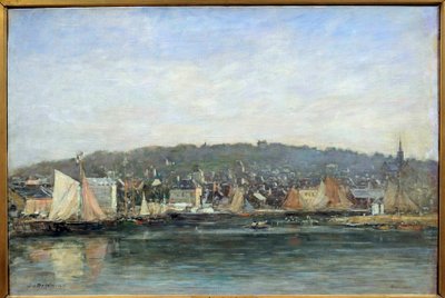 Utsikt over havnen i Trouville Maleri av Eugene Louis Boudin av Eugene Louis Boudin