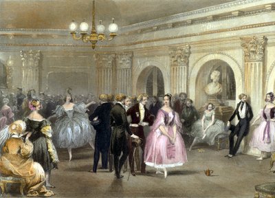 Skuespillere fra Paris Opera, av E Lami, gravering av Eugene Louis Lami
