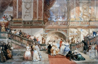 Ball på Hotel de Ville, 1860 av Eugene Louis Lami