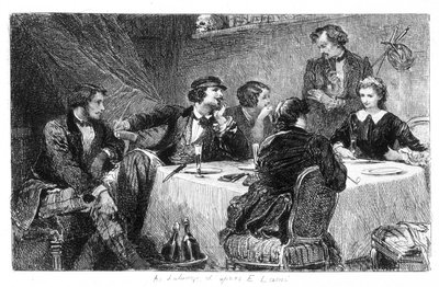 Illustrasjon av Eugène Lami av "Mimi de Pinson" av Alfred de Musset av Eugene Louis Lami