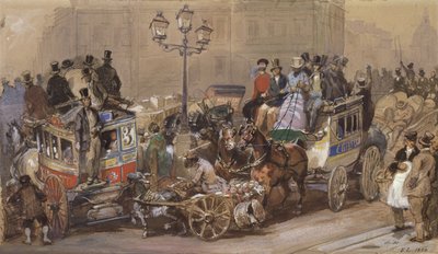 Ludgate Circus av Eugene Louis Lami