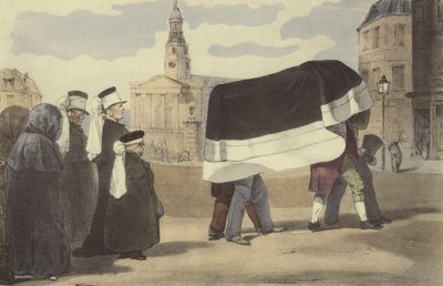 Begravelse av folket av Eugene Louis after Lami
