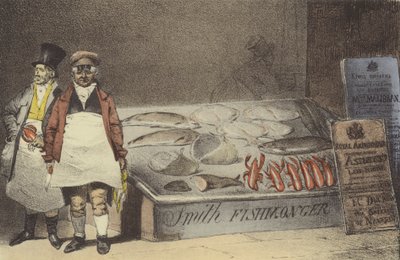 En fiskehandler av Eugene Louis after Lami