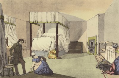 Et hostellrom av Eugene Louis after Lami