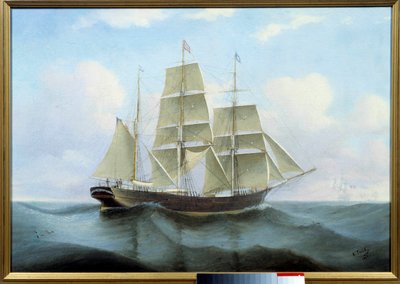 Le mansart, long mail fecampois Maleri av Eugene Petitty (1800-tallet) 1876 Fecamp, Museum of the Newfoundland av Eugene Petit