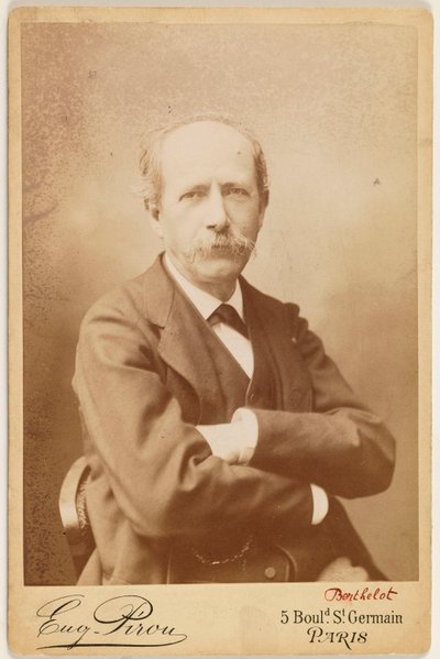 Porträt von Berthelot (Pierre Eugène Marcellin), (1827-1907), Chemiker av Eugene Pirou