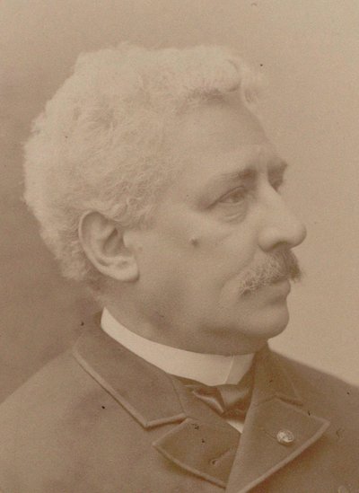 Portrett av komponisten Olivier Métra 1830-1889, 1870-årene. av Eugene Pirou