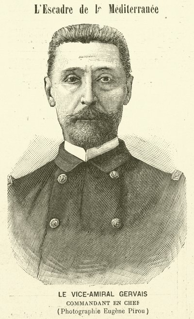 Viseadmiral Gervais, sjef for den franske middelhavsflåten av Eugene Pirou