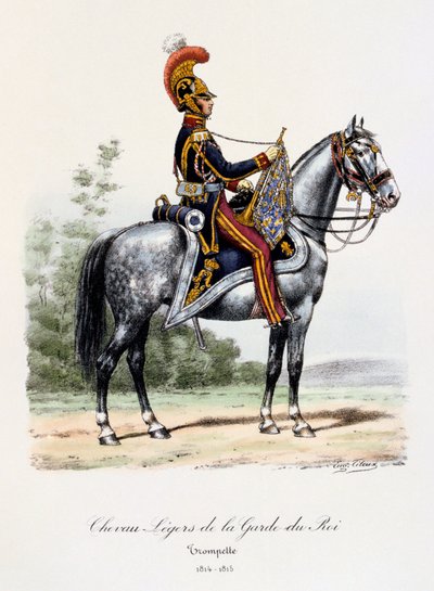 Lette hester av kongens garde, trompetist, 1814-15 av Eugene Titeux