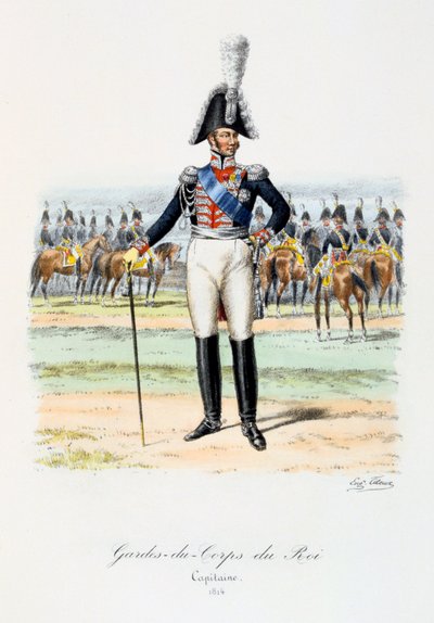 Kongens livvakter, kaptein, 1814 av Eugene Titeux