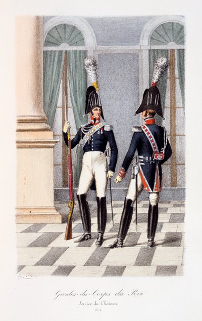 Kongens livvakter, Chateau Service, 1814 av Eugene Titeux