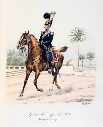 Kongens livvakter, spansk kampanje, 1823, c1814-1830 av Eugene Titeux