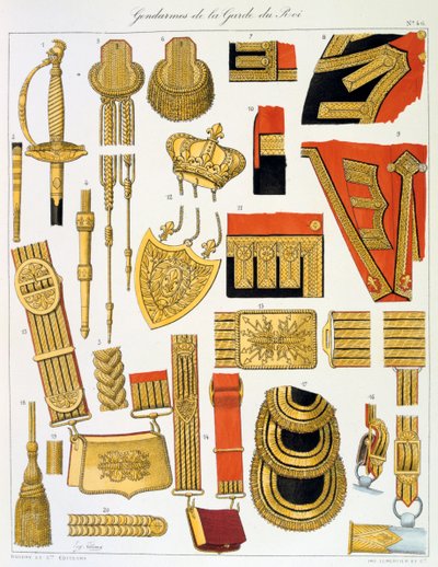 Gendarmer fra Kongens Garde, Insignia av Eugene Titeux