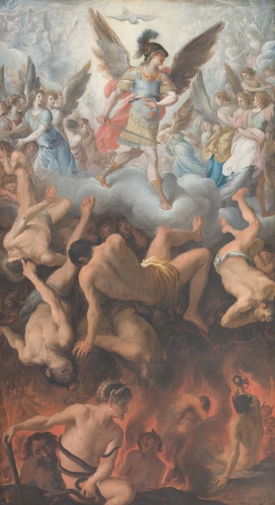 The Rebel Angels Fall av Eugenio Cajés