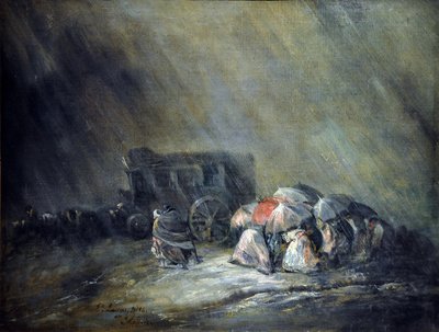 Stagecoach Under the Storm av Eugenio Luca y Velasquez
