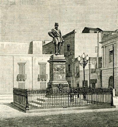Monument til Vittorio Emanuele II (1820-1878), av Eugenio Maccagnani (1852-1930), Lecce, Apulia, Italia av Eugenio Maccagnani