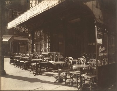 Cafe, Avenue de la Grande-Armee, 1924-1925. av Eugène Atget