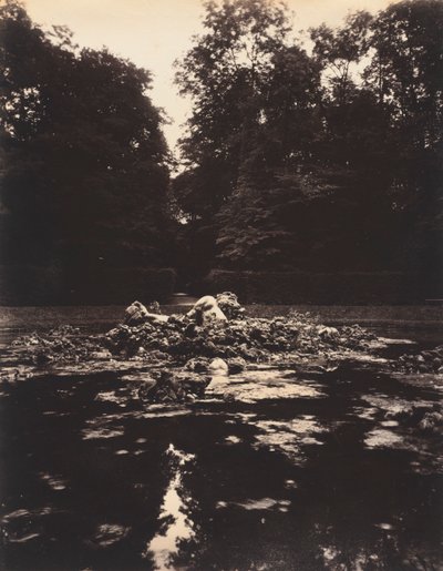 Versailles, Enceladus-fontenen, 1922-1923. av Eugène Atget