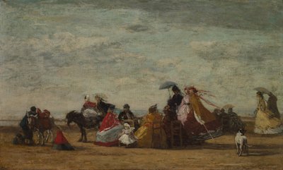 Strandscene av Eugène Boudin