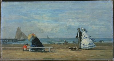 Stranden ved Trouville av Eugene Louis Boudin
