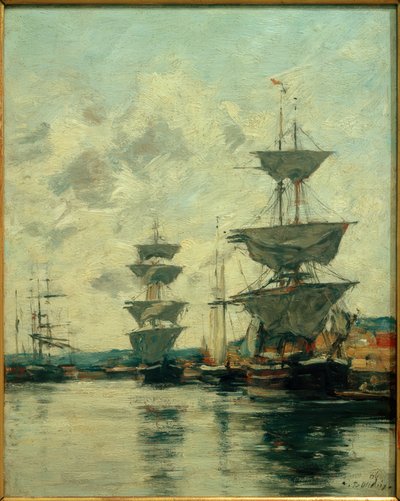 Deauville havnebasseng av Eugene Louis Boudin