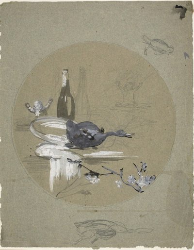 Design for en Kina-plate av Eugène Carrière