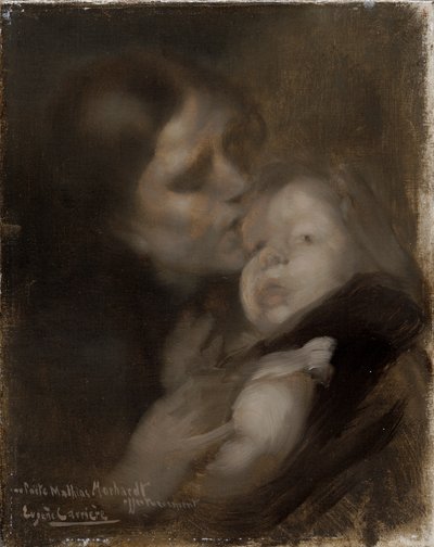 'Mor og barn', c1890 av Eugène Carrière