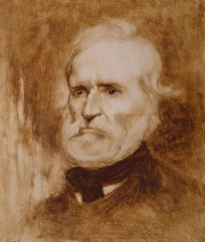 Portrett av Louis-Auguste Blanqui 1805-1881, ca. 1880. av Eugène Carrière