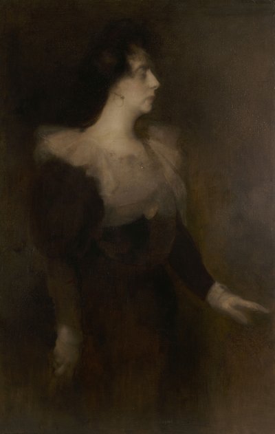 Portrett av Pauline Ménard-Dorian 1870-1941, ca. 1890. av Eugène Carrière
