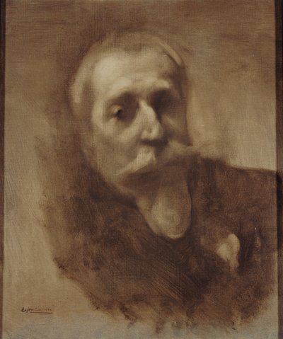 Portrett av poeten, journalisten og romanforfatteren Anatole France 1844-1924, ca. 1900. av Eugène Carrière