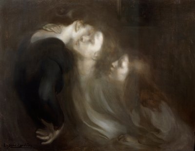 The Motherly Kiss, slutten av 1890-tallet. av Eugène Carrière
