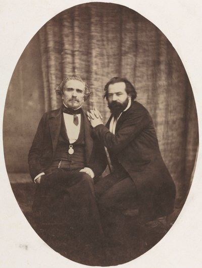 Portrett av skuespilleren Pierre Bocage og venn, ca. 1860. av Eugène Colliau