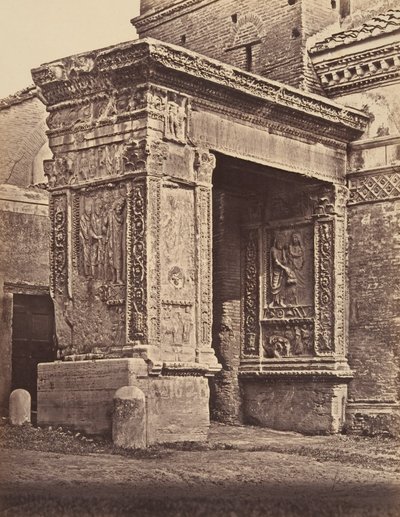 Archentarens bue, satt mot kirken San Giorgio al Velabro, 1848-52. av Eugène Constant