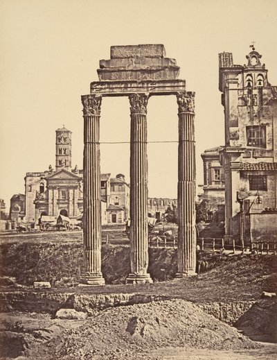 Ruinene av forumet, 1848-52. av Eugène Constant