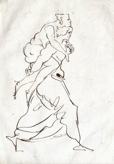 Aeneas og Anchises av Ferdinand Victor Eugene Delacroix