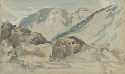 fjellandskap av Eugène Delacroix